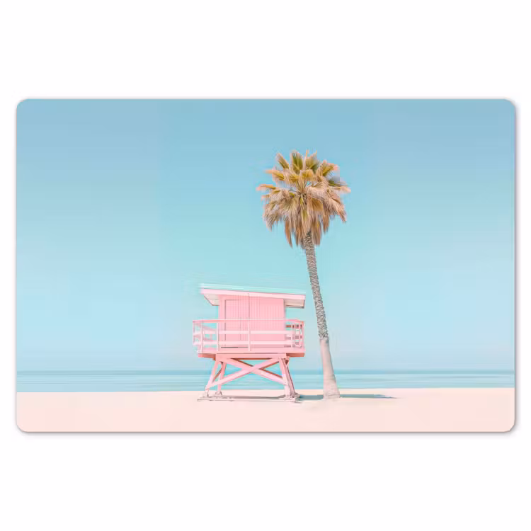 Placemat - 6 stuks - Palmboom - Strandhuis - Roze — 7