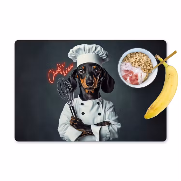 Placemat - 6 stuks - Quote - Neon - Hond - Kokskleding — 1