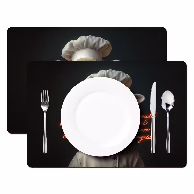 Placemat - 6 stuks - Schaap - Kokskleding - Neon - Quote — 2