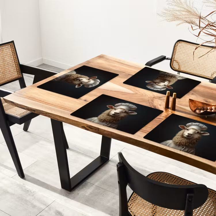 Placemat - 6 stuks - Schaap - Wol - Kok — 5