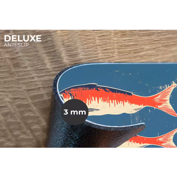 Placemat - 6 stuks - Vissen - Rood - Blauw — 4
