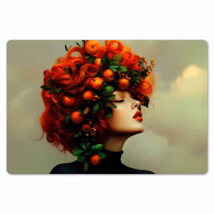 Placemat - 6 stuks - Vrouw - Appels - Rood - Bladeren — 7