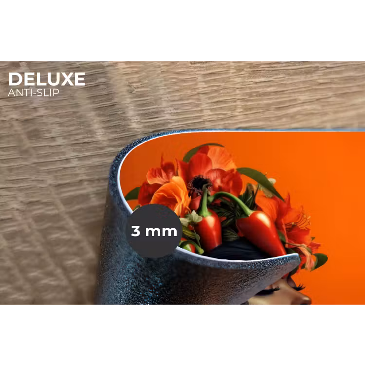 Placemat - 6 stuks - Vrouw - Chilipepers - Pepers - Bloemen — 4