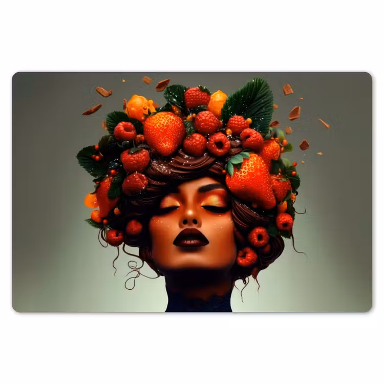 Placemat - 6 stuks - Vrouw - Chocolade - Frambozen - Aardbeien - Koekjes — 7