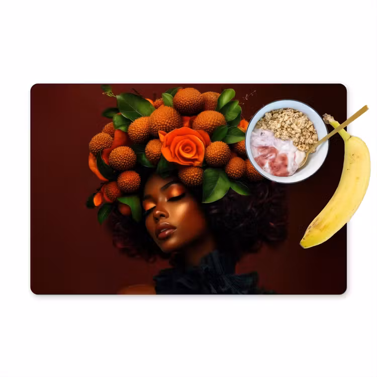 Placemat - 6 stuks - Vrouw - lychee - exotisch — 1