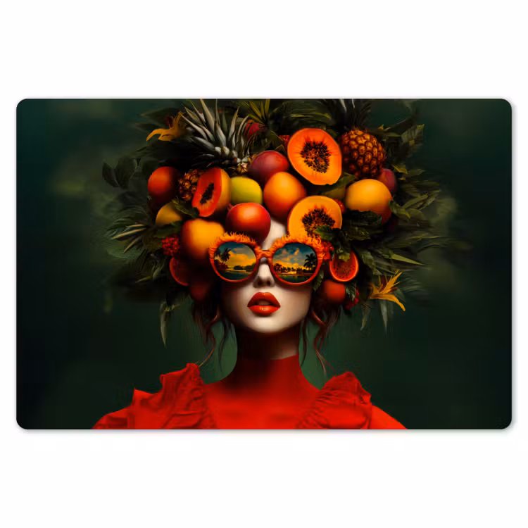 Placemat - 6 stuks - Vrouw - Vruchten - Papaja - Ananas — 7