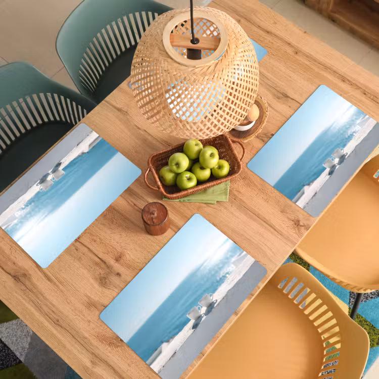 Placemat - 6 stuks - Zee - Koffiekopjes - Zomers — 6