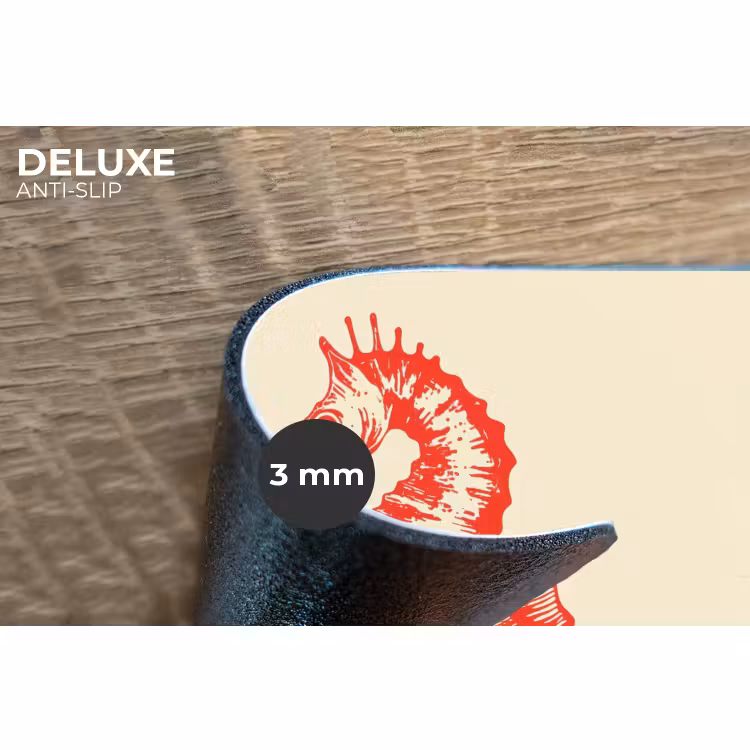 Placemat - 6 stuks - Zeepaardje - Rood - Fijne details — 4