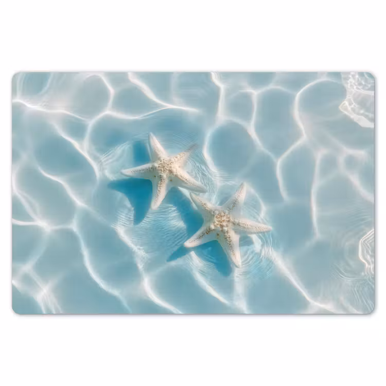 Placemat - 6 stuks - Zeesterren - Golvend water - Rustgevend — 7