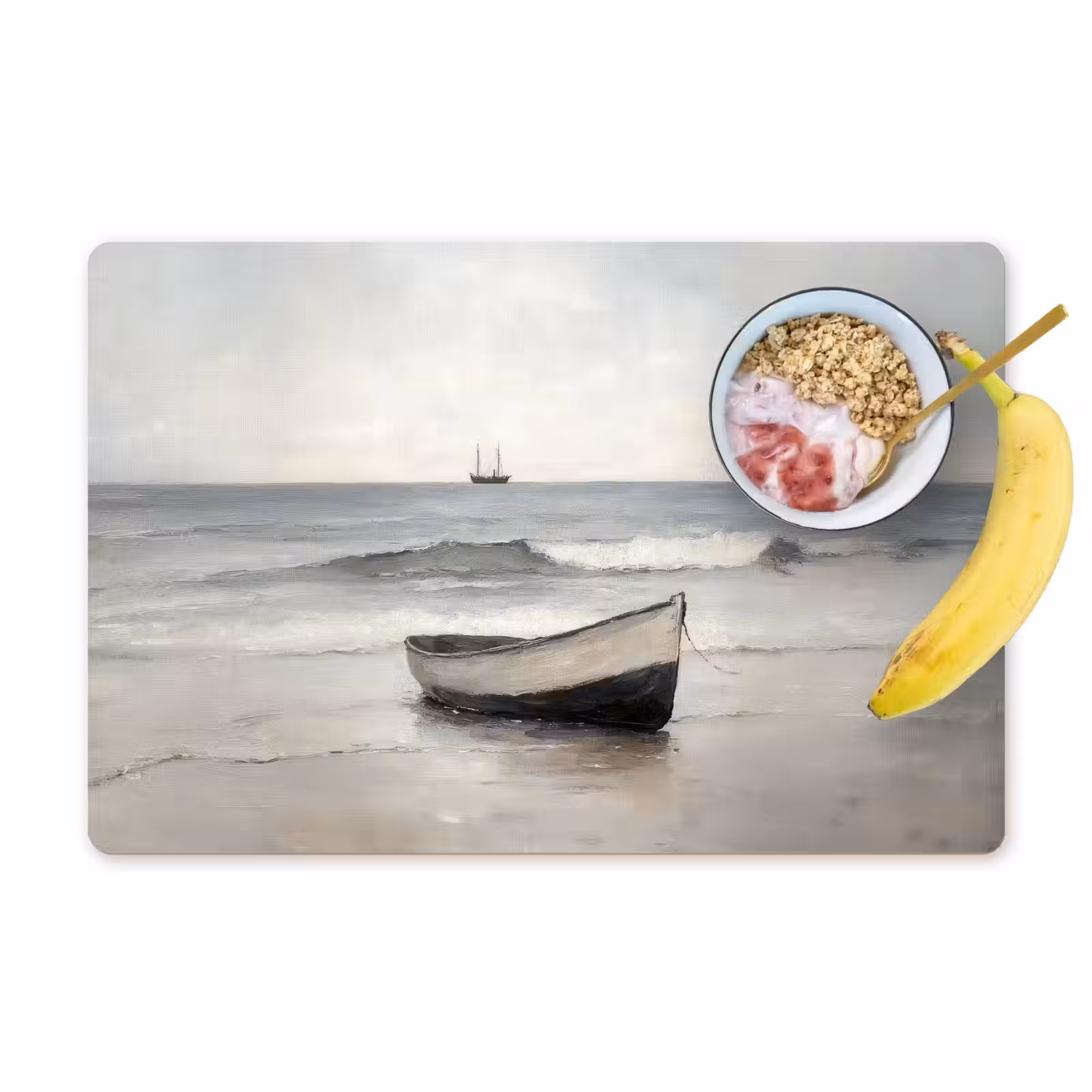 Placemat - 6 stuks - Roeiboot - Zee - Horizon — 1