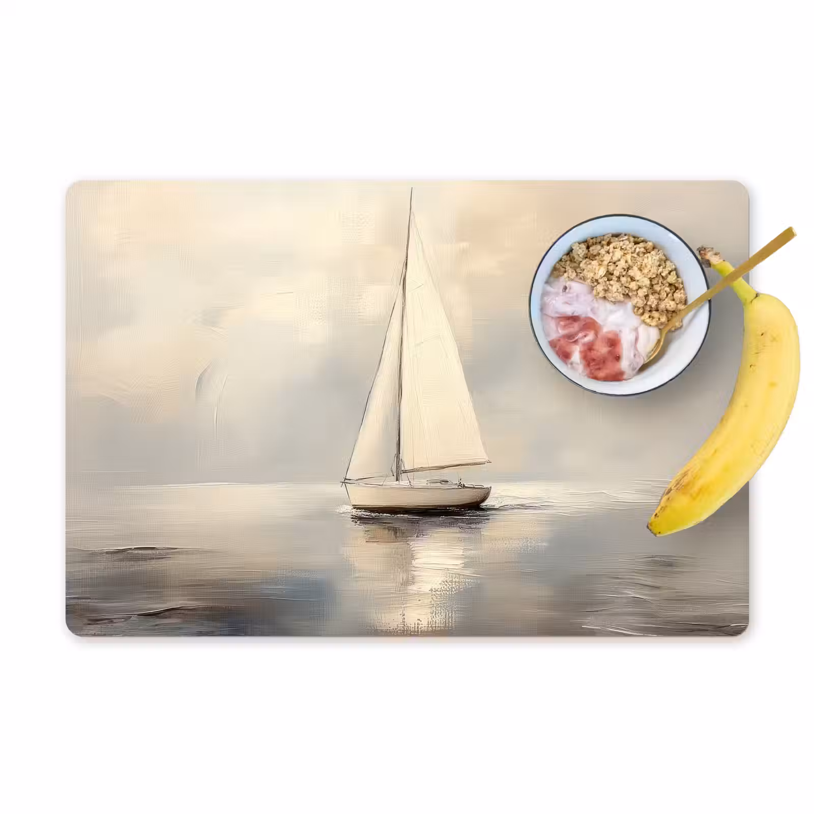 Placemat - 6 stuks - Zeilschip - Zee - Bewolkt — 1