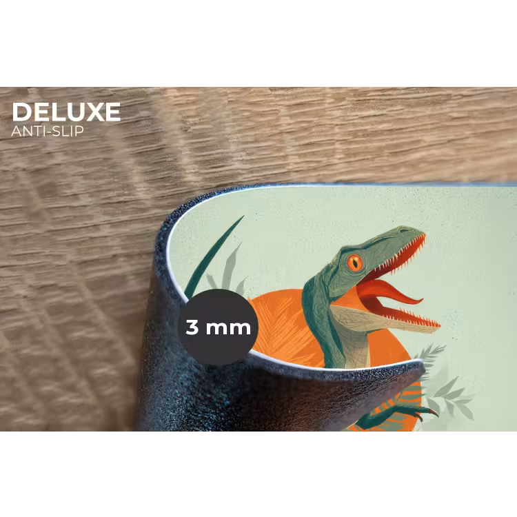 Placemat - 6 stuks - Dino - Bladeren - Grafisch - Groen — 4