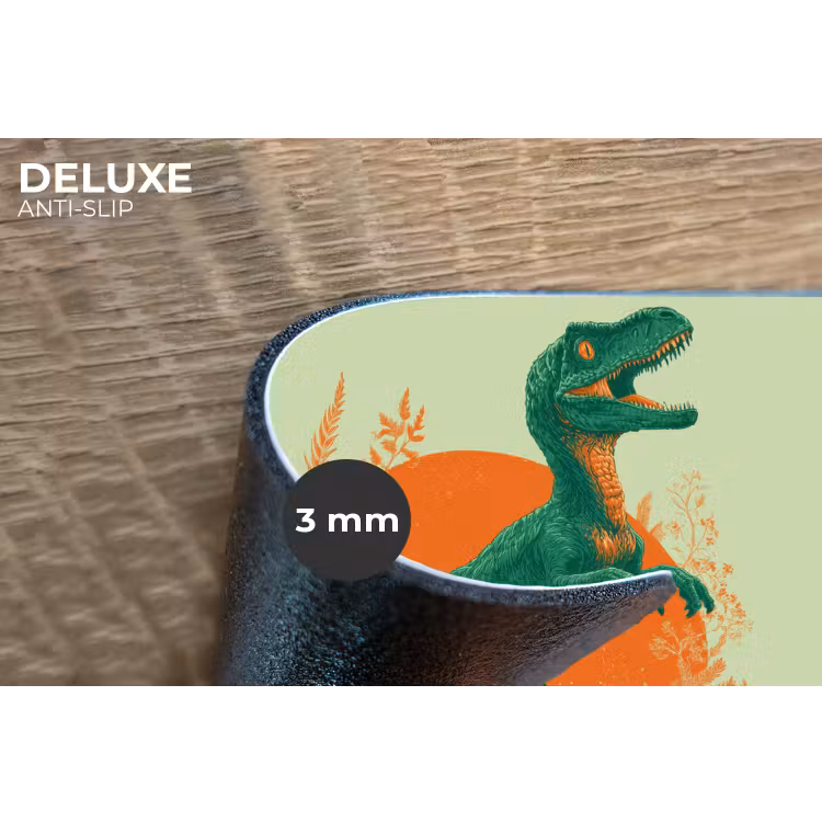 Placemat - 6 stuks - Dinosaurus - Groen - Planten - Cirkel — 4