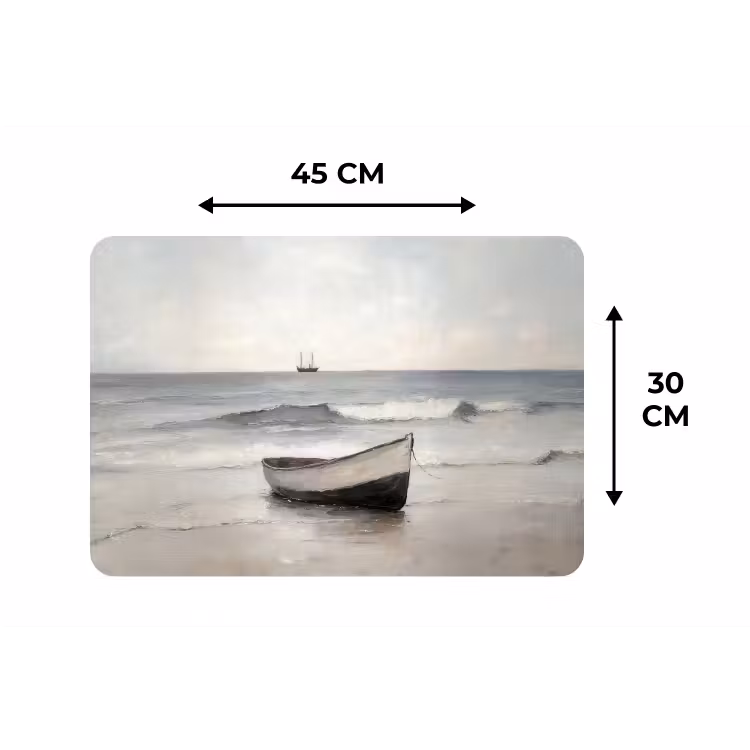 Placemat - 6 stuks - Roeiboot - Zee - Horizon — 3