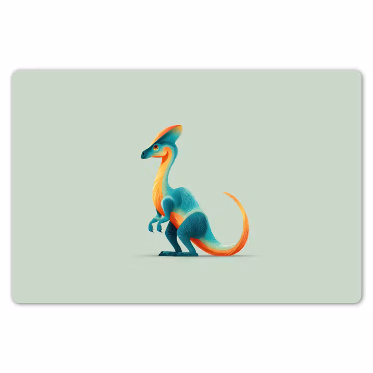 Placemat - 6 stuks - Staart - Dino - Minimalistisch - Blauw — 7