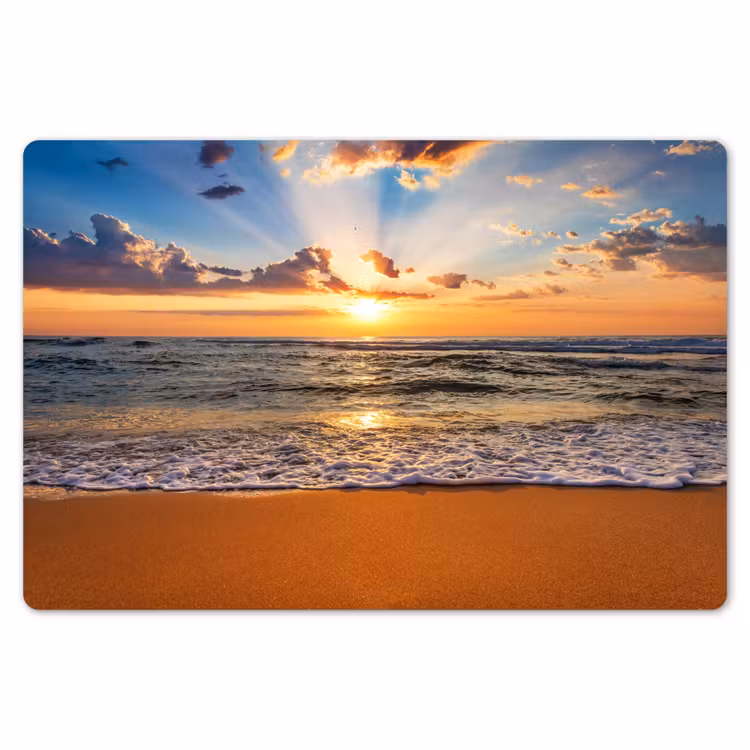 Placemat - 6 stuks - Strand - Zonsondergang - Zee - Wolken - Horizon — 7