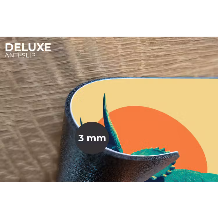 Placemat - 6 stuks - Triceratops - Cirkel - Oranje - Hoorns — 4
