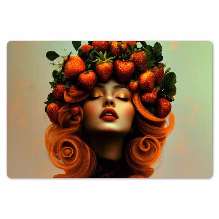 Placemat - 6 stuks - Vrouw - Aardbeien - Kroon — 7