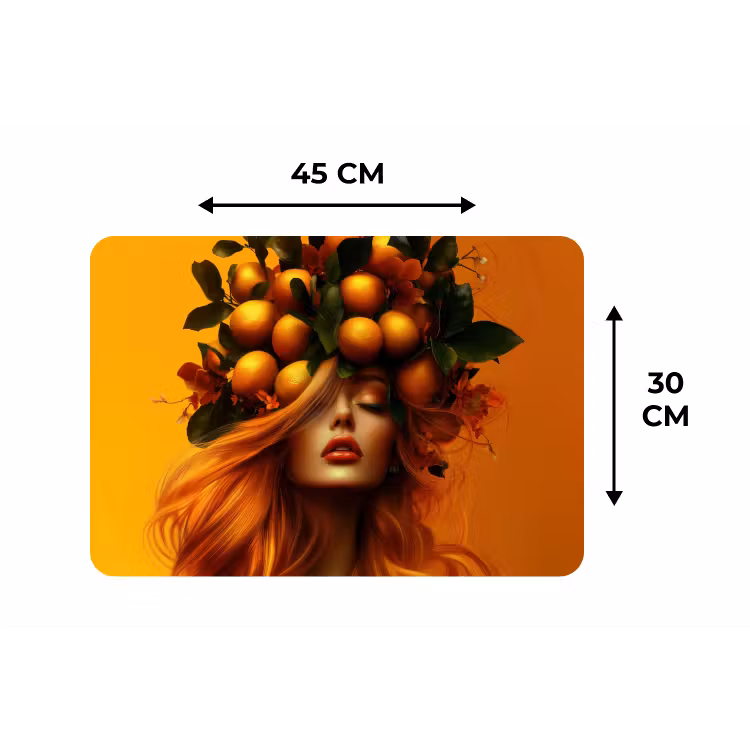 Placemat - 6 stuks - Vrouw - Citroenen - Bloesem - Geel — 3