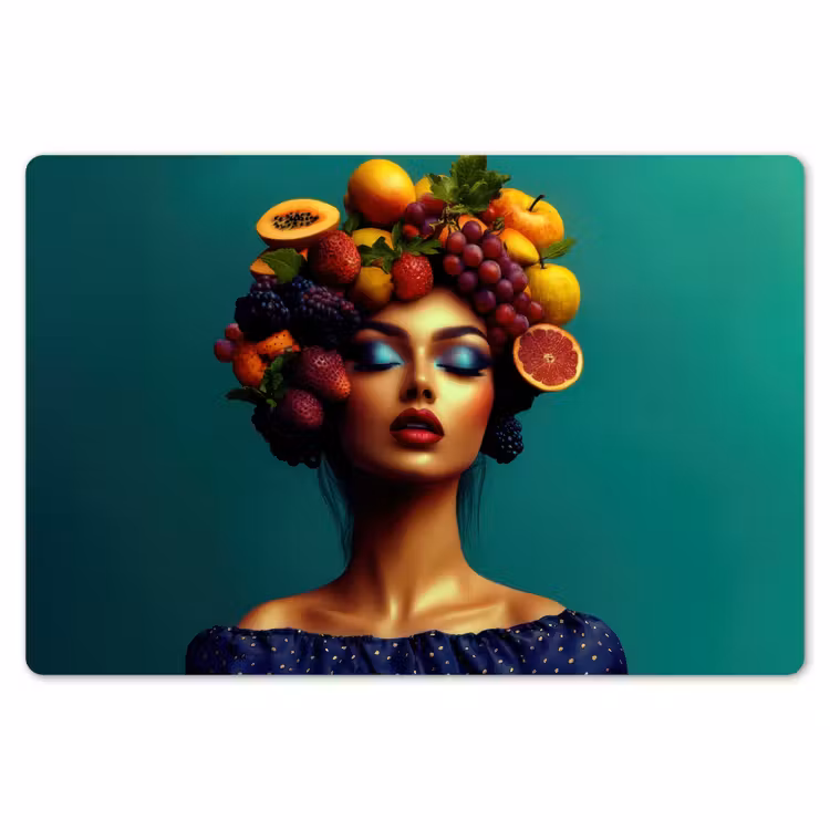 Placemat - 6 stuks - Vrouw - Hoodtooi - Tropisch - Fruit - Druiven — 7