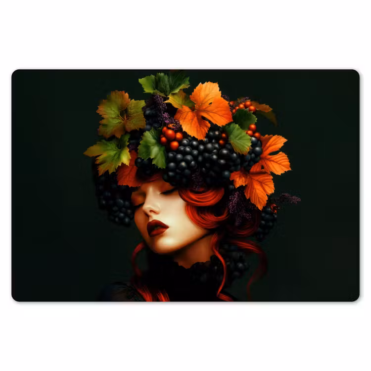Placemat - 6 stuks - Vrouw - Rood - Groen - Druiven — 7
