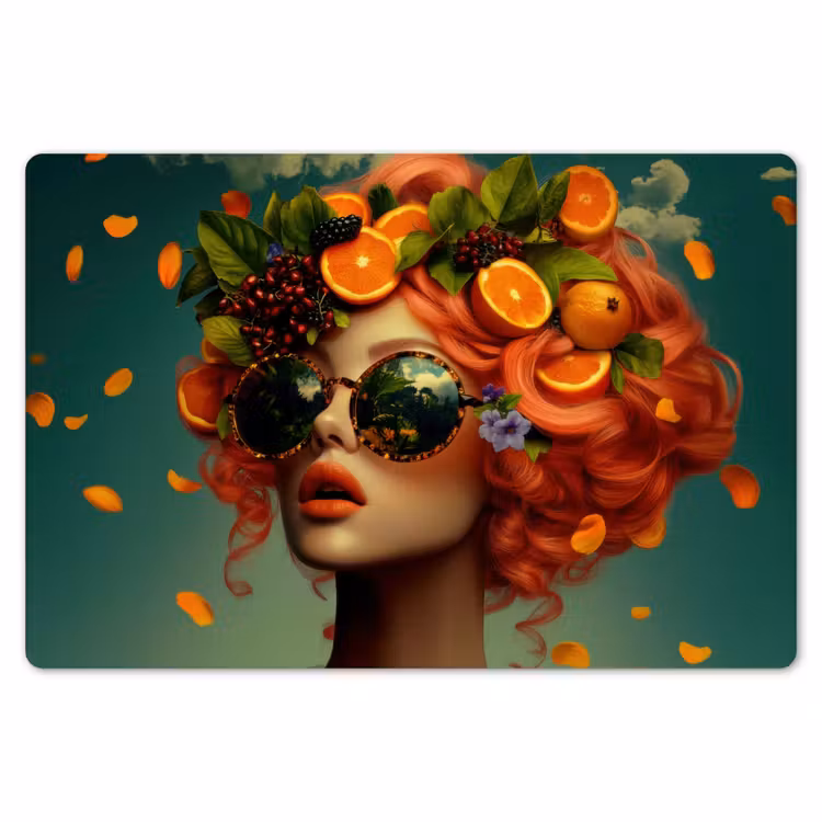 Placemat - 6 stuks - Vrouw - Sinaasappel - Bessen - Oranje — 7