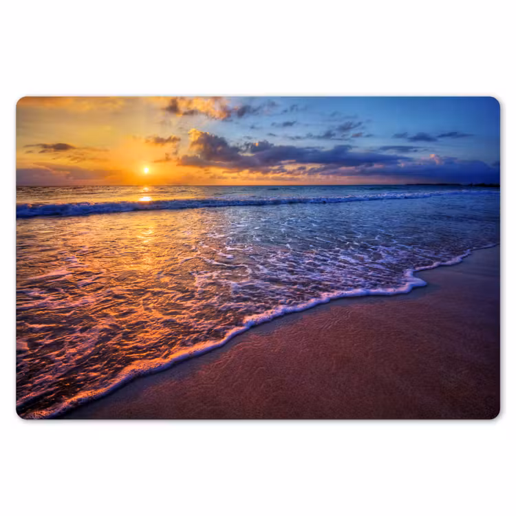 Placemat - 6 stuks - Zee - Strand - Zonsondergang - Wolken - Horizon — 7