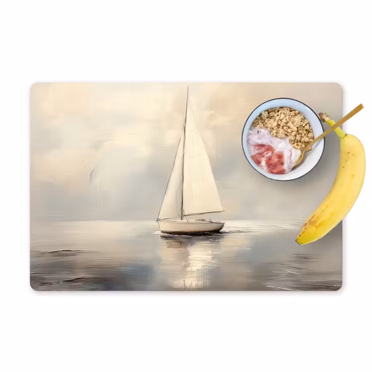 Placemat - 6 stuks - Zeilschip - Zee - Bewolkt — 1