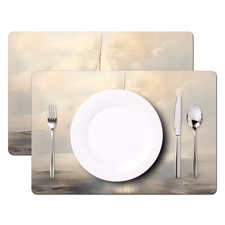 Placemat - 6 stuks - Zeilschip - Zee - Bewolkt — 2