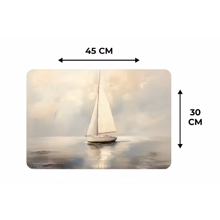 Placemat - 6 stuks - Zeilschip - Zee - Bewolkt — 3