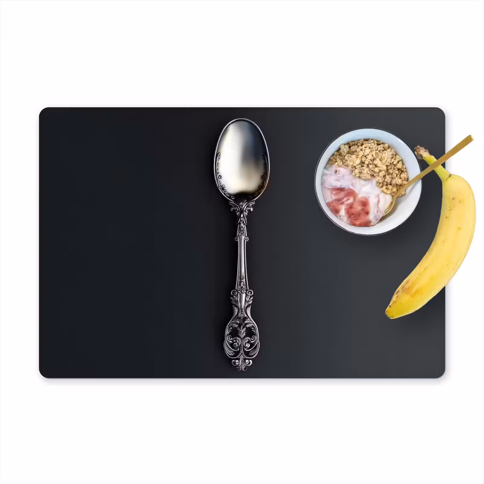 Placemat - 6 stuks - Lepel - Zilver - Metaal — 1