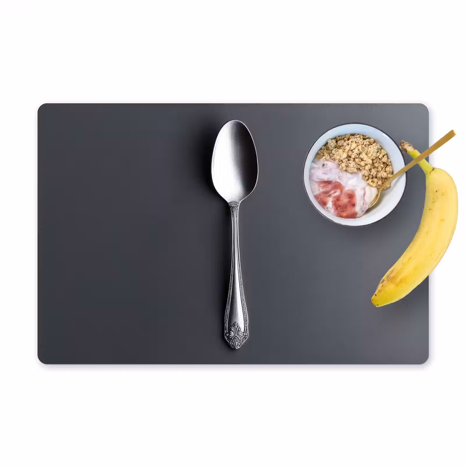 Placemat - 6 stuks - Zilver - Metaal - Lepel — 1