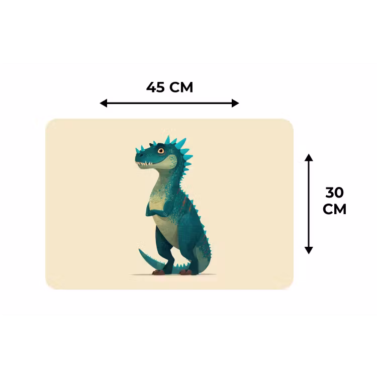 Placemat - 6 stuks - Dinosaurus - Turquoise - Stekels — 3