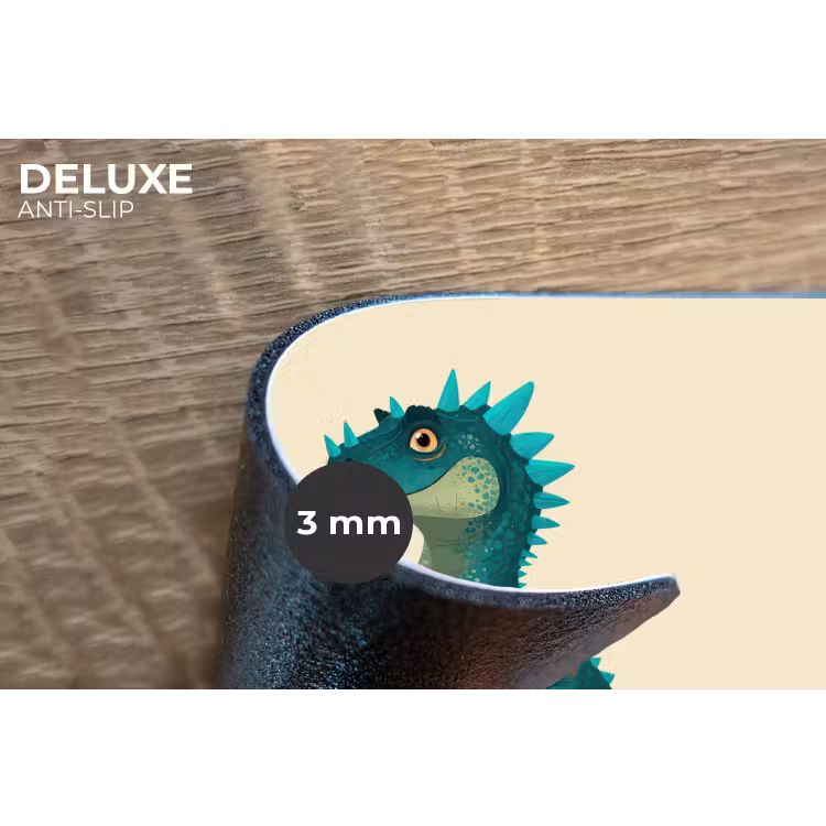 Placemat - 6 stuks - Dinosaurus - Turquoise - Stekels — 4
