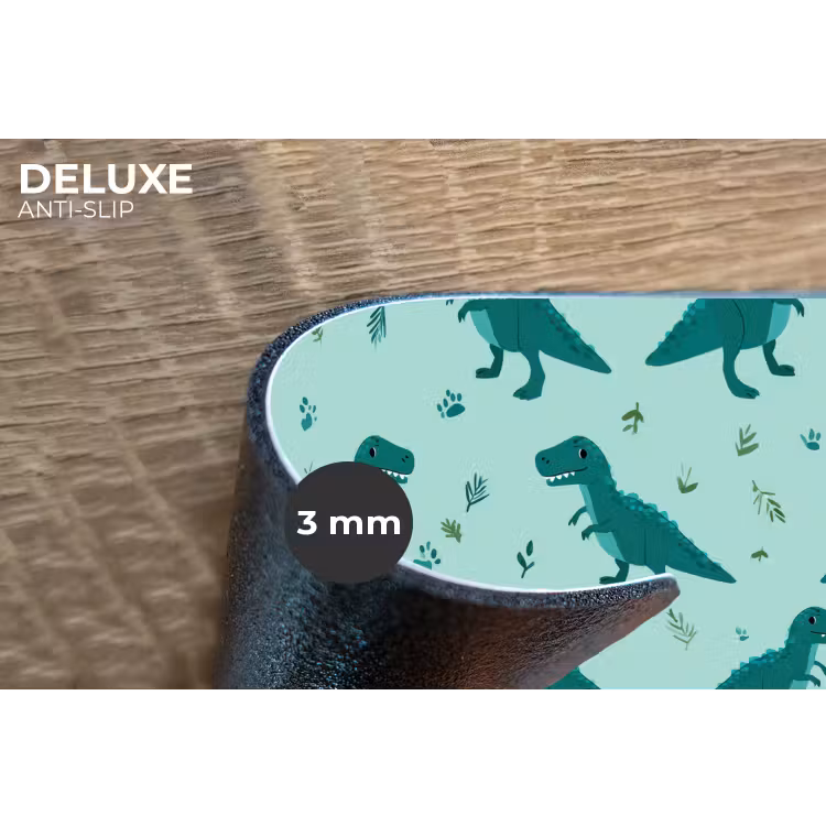Placemat - 6 stuks - Donkergroen - Dinosaurussen - Afdrukken - Bladeren — 4