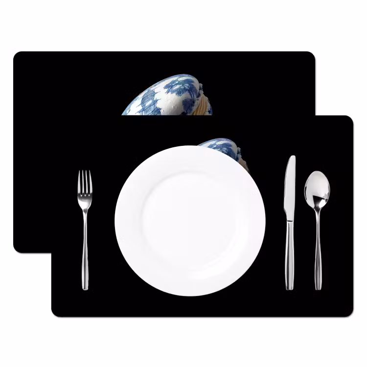 Placemat - 6 stuks - Eten - Macarons - Delfts blauw - Koekjes — 2