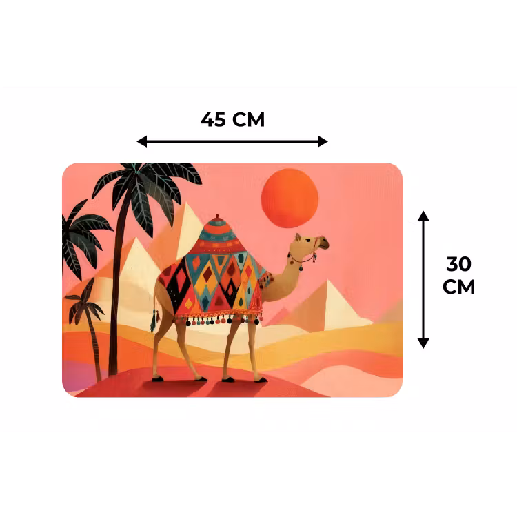 Placemat - 6 stuks - Kameel - Pyramides - Rode zon — 3
