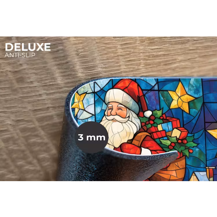 Placemat - 6 stuks - Kerstman - Glas - Kleurrijk — 4