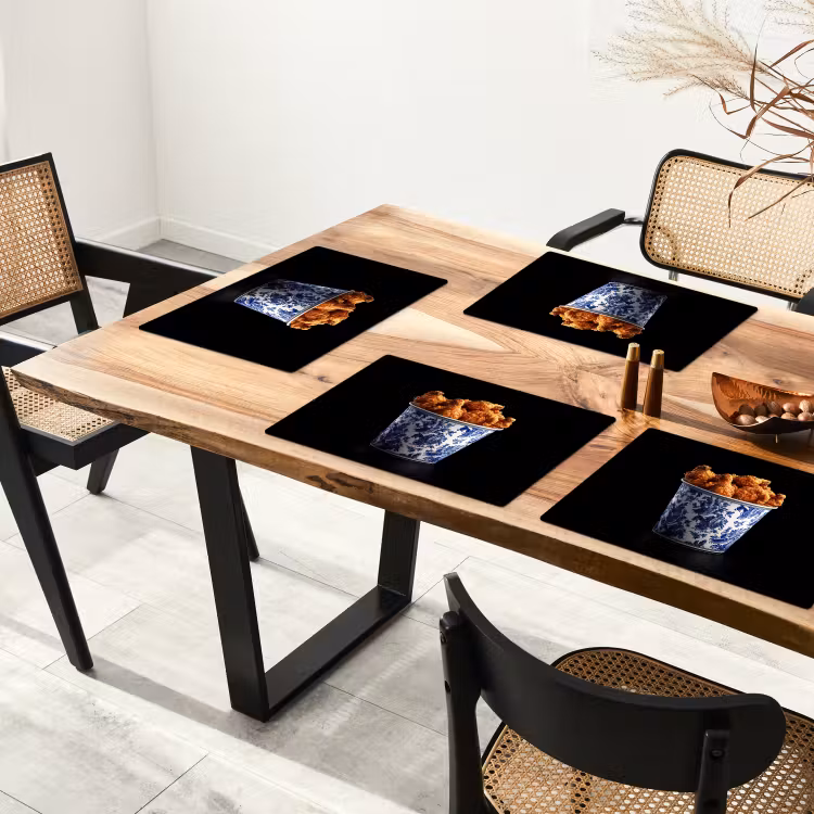 Placemat - 6 stuks - Kip - Bucket - Delfts blauw - Lekker — 5
