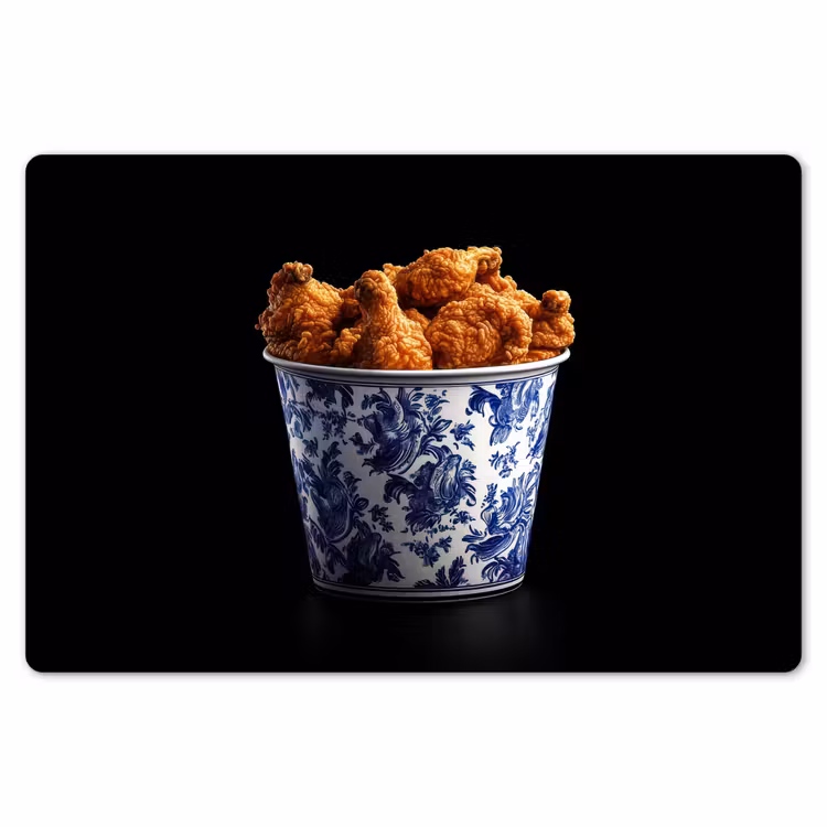 Placemat - 6 stuks - Kip - Bucket - Delfts blauw - Lekker — 7