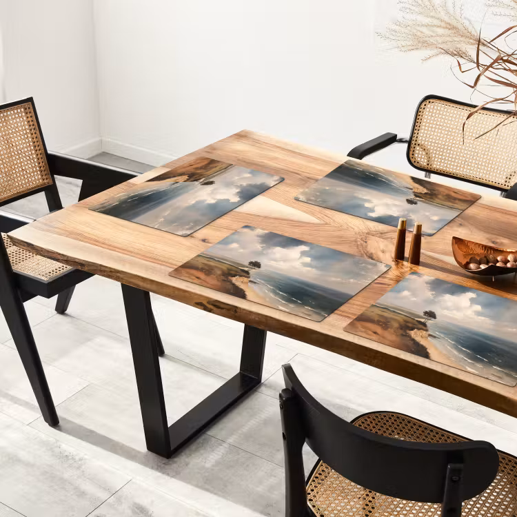 Placemat - 6 stuks - Klif - Zee - Boom — 5