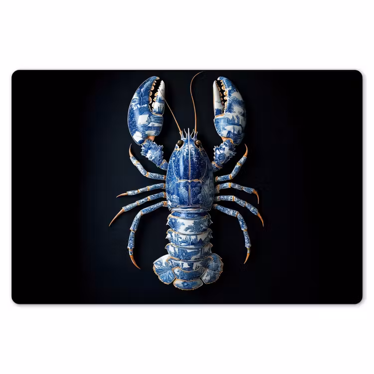 Placemat - 6 stuks - Kreeft - Delftsblauw - Schild - Stoer — 7
