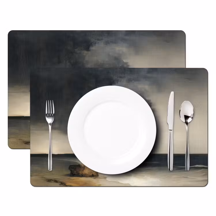 Placemat - 6 stuks - Kust - Golven - Rots - Storm — 2