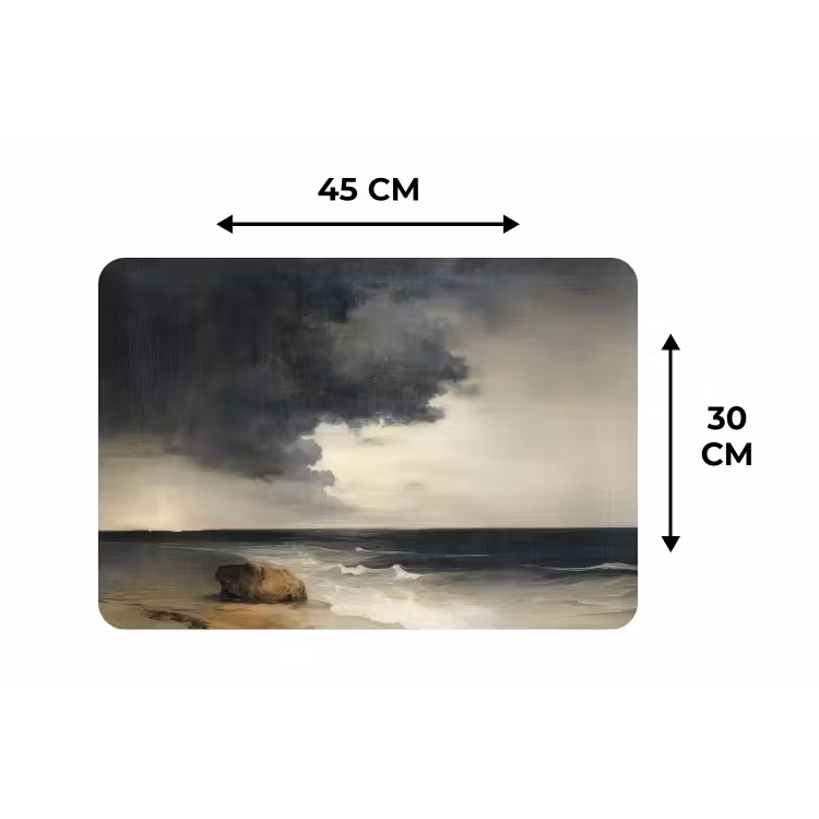 Placemat - 6 stuks - Kust - Golven - Rots - Storm — 3