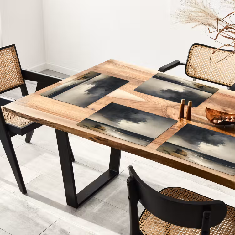 Placemat - 6 stuks - Kust - Golven - Rots - Storm — 5