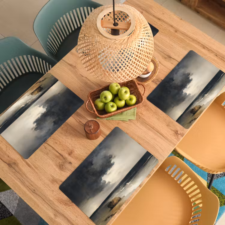 Placemat - 6 stuks - Kust - Golven - Rots - Storm — 6