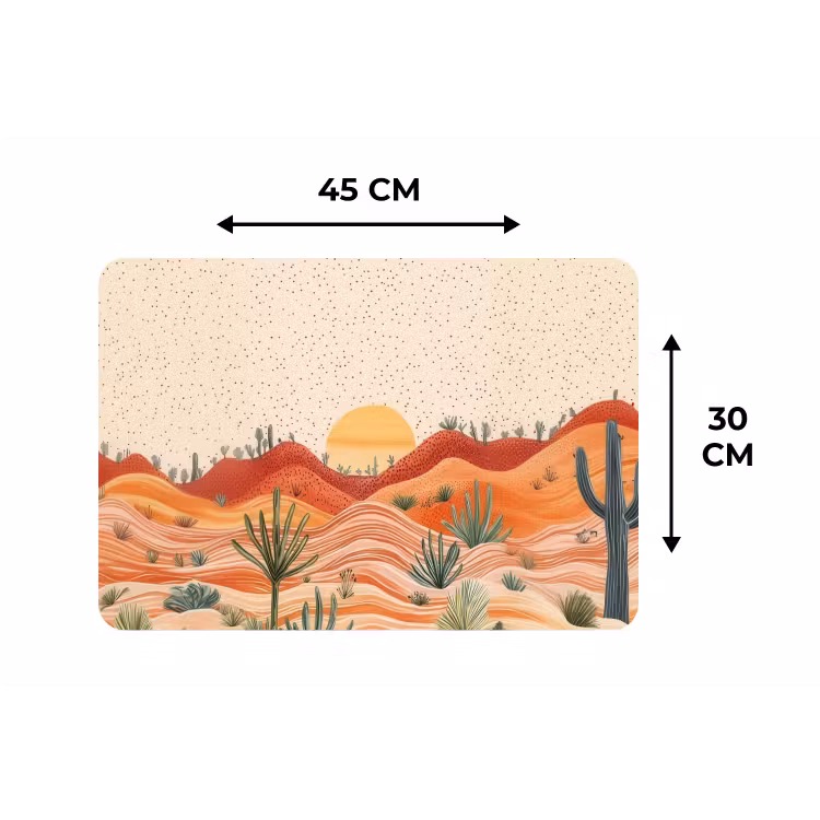 Placemat - 6 stuks - Landschap - Heuvels - Zonsondergang — 3