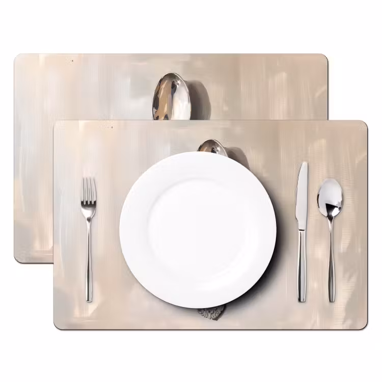Placemat - 6 stuks - Lepel - Verf - Zilver — 2
