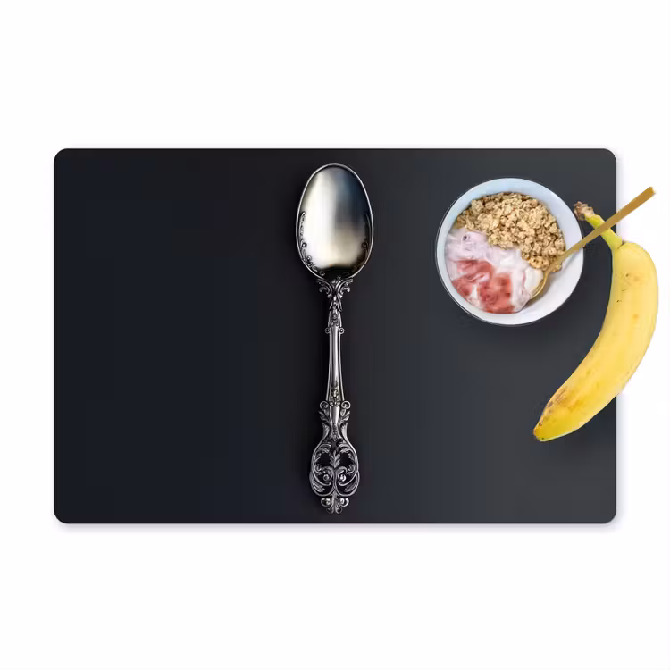 Placemat - 6 stuks - Lepel - Zilver - Metaal — 1