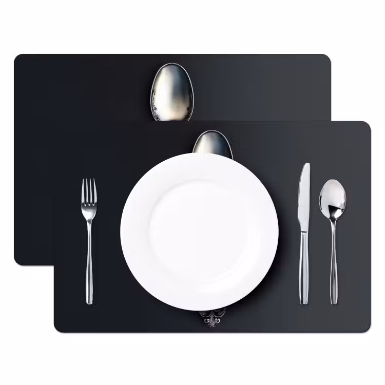Placemat - 6 stuks - Lepel - Zilver - Metaal — 2